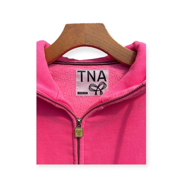 Pink TNA hoodie zip up comfy sweatshirt - Picture 3 of 5